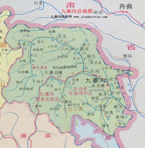 九寨沟县地图